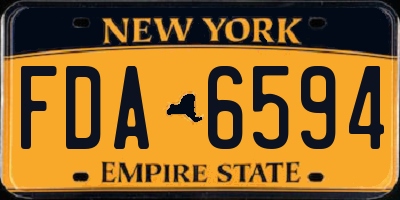 NY license plate FDA6594
