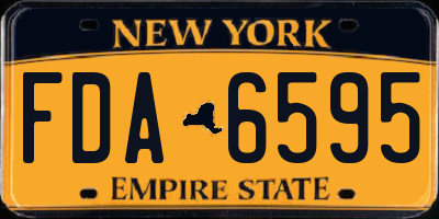 NY license plate FDA6595