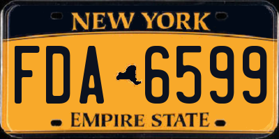 NY license plate FDA6599