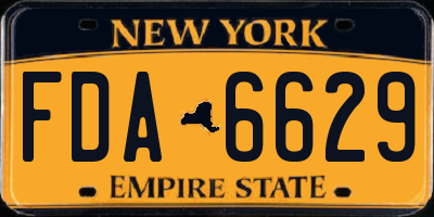 NY license plate FDA6629