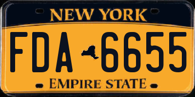 NY license plate FDA6655