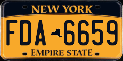 NY license plate FDA6659