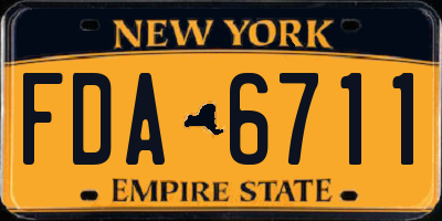 NY license plate FDA6711