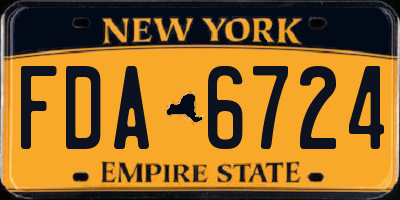 NY license plate FDA6724