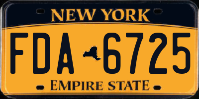 NY license plate FDA6725
