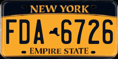 NY license plate FDA6726