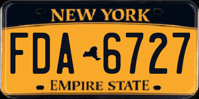 NY license plate FDA6727