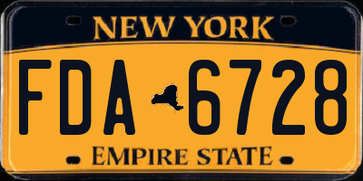 NY license plate FDA6728