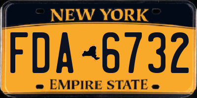 NY license plate FDA6732
