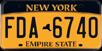 NY license plate FDA6740