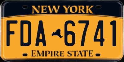 NY license plate FDA6741