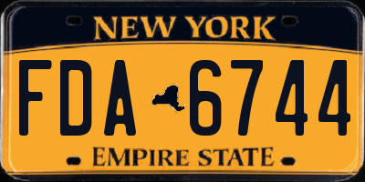 NY license plate FDA6744