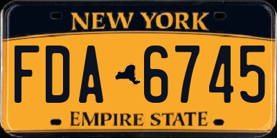 NY license plate FDA6745