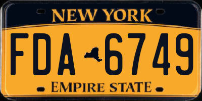NY license plate FDA6749