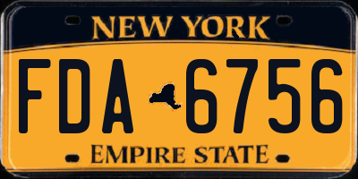 NY license plate FDA6756