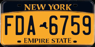NY license plate FDA6759