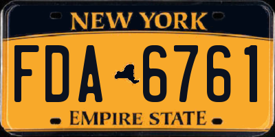 NY license plate FDA6761