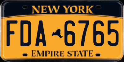 NY license plate FDA6765