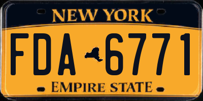 NY license plate FDA6771