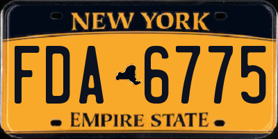 NY license plate FDA6775
