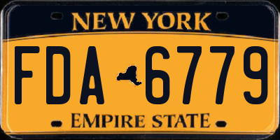 NY license plate FDA6779