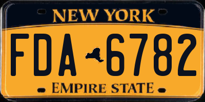 NY license plate FDA6782