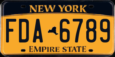 NY license plate FDA6789