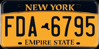 NY license plate FDA6795