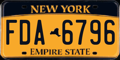 NY license plate FDA6796