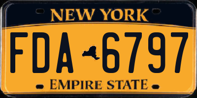 NY license plate FDA6797