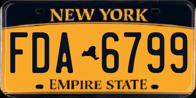 NY license plate FDA6799