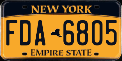 NY license plate FDA6805