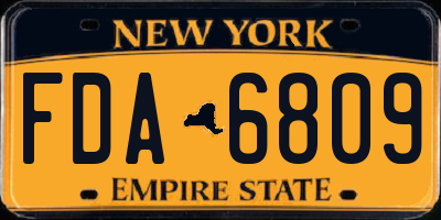 NY license plate FDA6809
