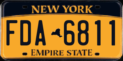 NY license plate FDA6811