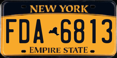 NY license plate FDA6813