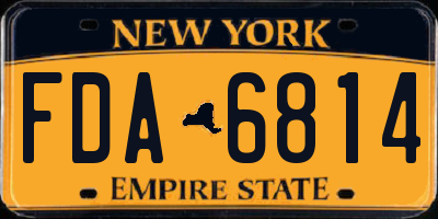 NY license plate FDA6814