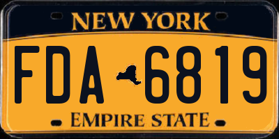 NY license plate FDA6819
