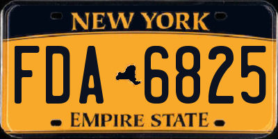 NY license plate FDA6825