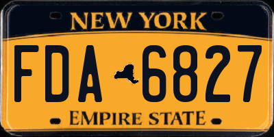 NY license plate FDA6827