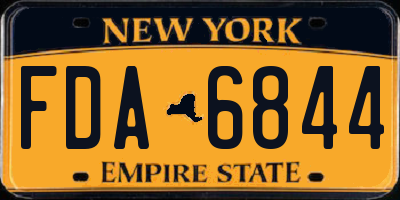 NY license plate FDA6844