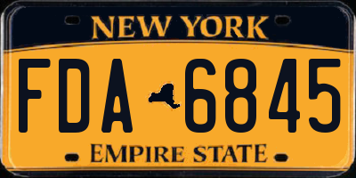 NY license plate FDA6845