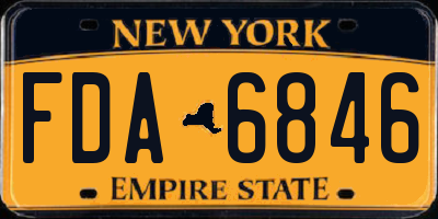 NY license plate FDA6846