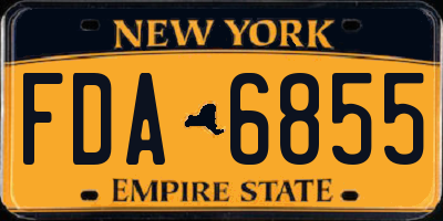 NY license plate FDA6855