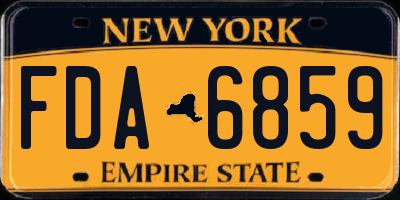 NY license plate FDA6859