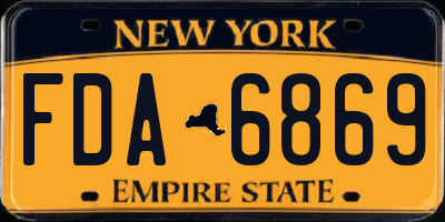 NY license plate FDA6869
