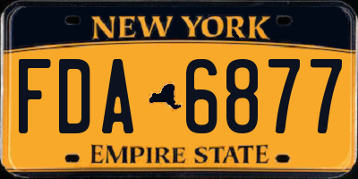 NY license plate FDA6877