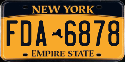 NY license plate FDA6878