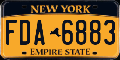 NY license plate FDA6883