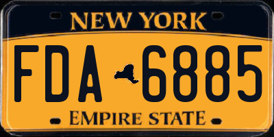 NY license plate FDA6885