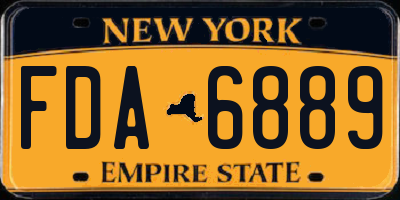 NY license plate FDA6889